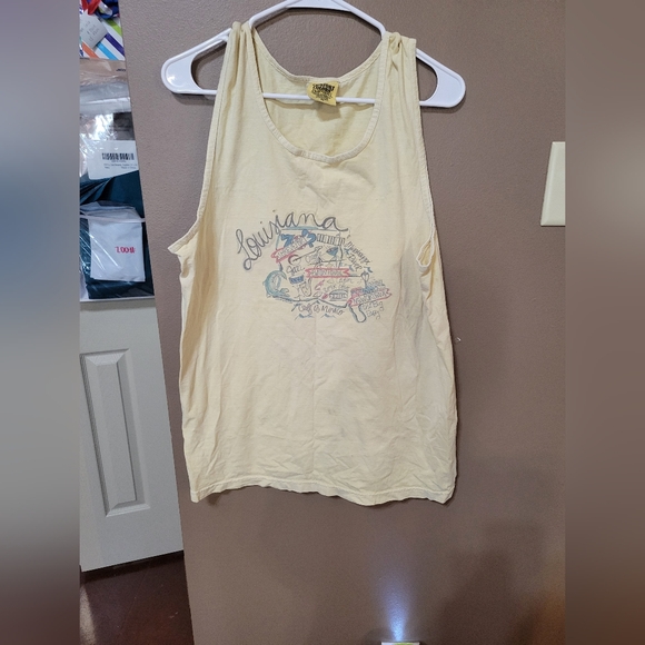 Comfort Colors Tops - Yellow Graphic Tank Top